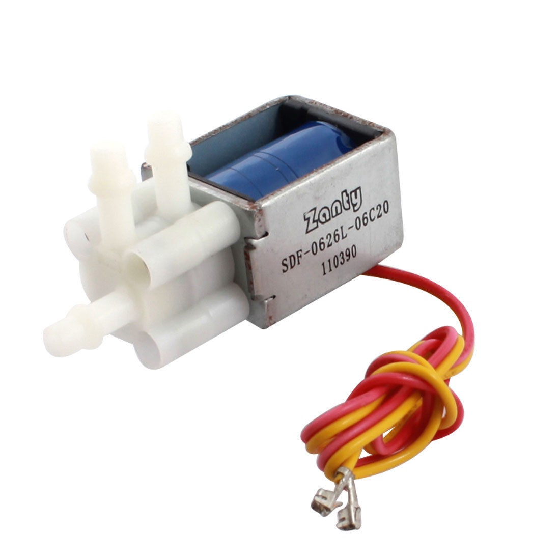 DC 6V 3 Way 4mm Connector Gas Magnet Solenoid Electromagnet Valve