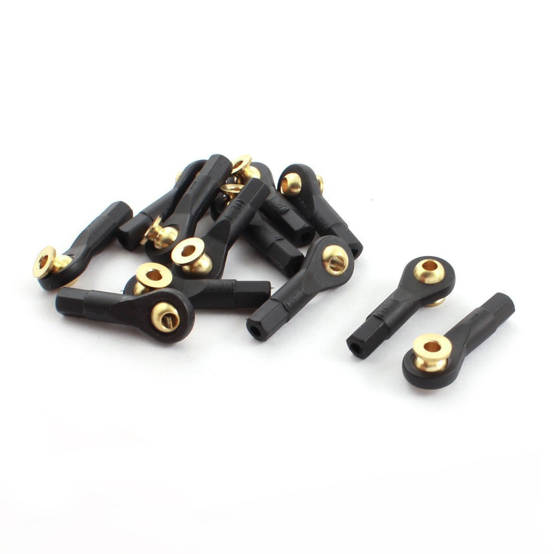 12Pcs RC Car Spare Parts Tie Rod Ends Brass Ball Link 3x3x30mm
