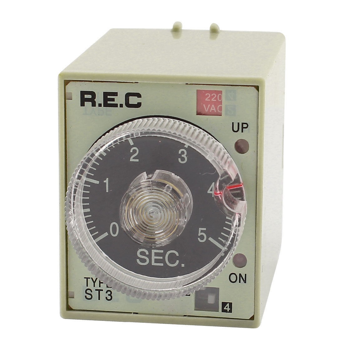 AC 220V 8Pins 0-5 Seconds Double Pole Dual Throw IC Timer Relay ST3PA-A