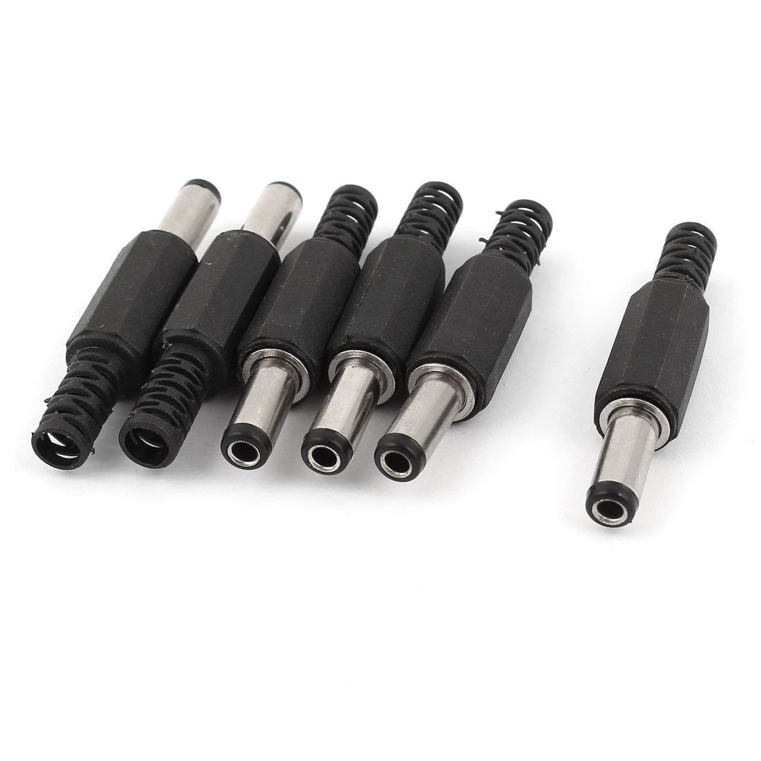 6 Pcs 5.5mm x 2.5mm DC Power Male Plug Jack Connector for CCTV Camera