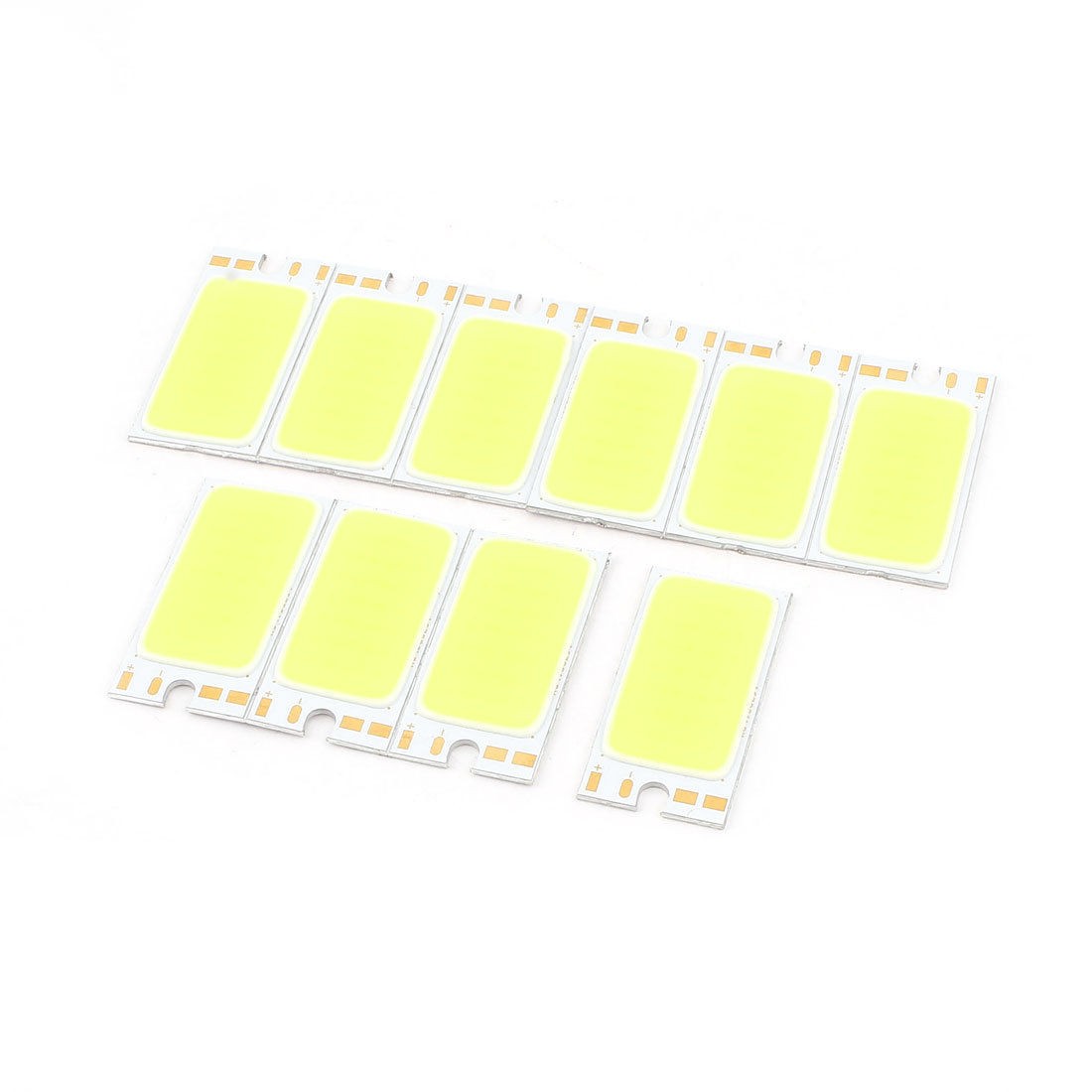 1.7W DC 9-11V 170mA 80-90LM/W White LED Light COB Lamp Bead Chip 10 Pcs