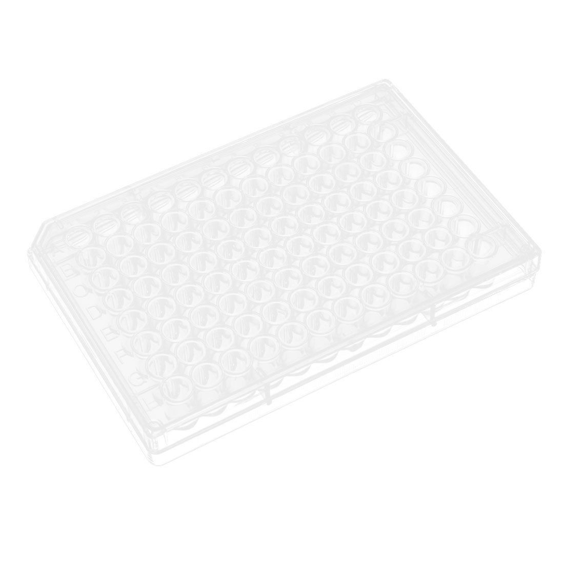 Flat Bottom 96 Wells Polystyrene Cell Tissue Culture Plate w Lid