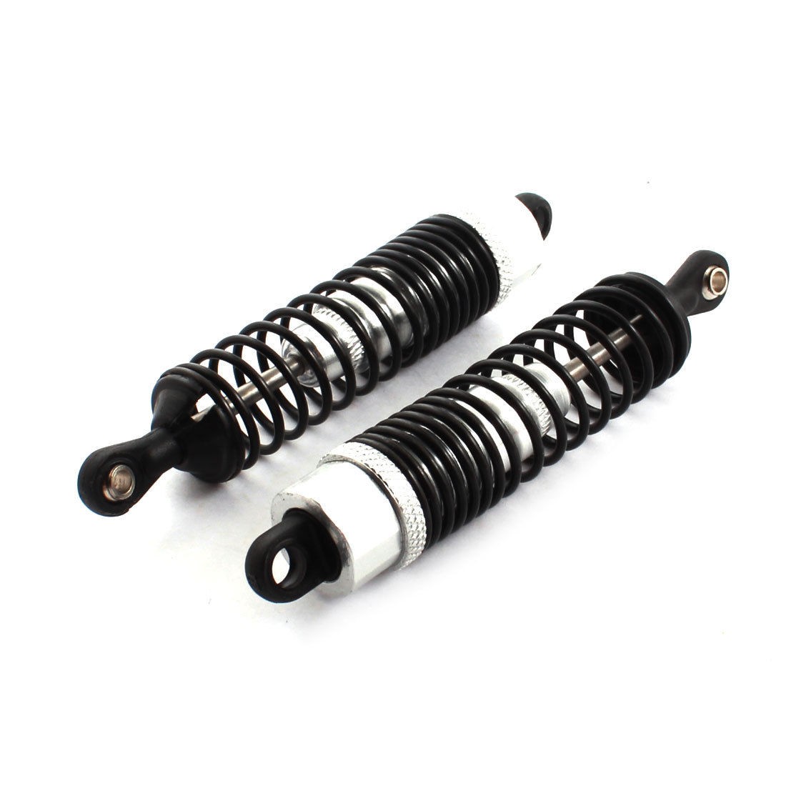 2pcs RC Model 1:10 Car Off Road Vehicle Aluminum Shock Absorber 85mm Silver Tone