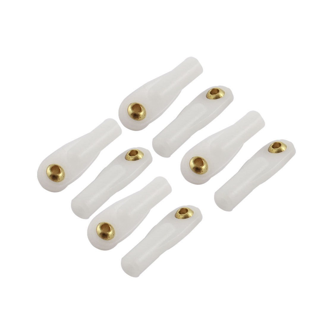 8Pcs 2X26X1.8mm Rod End Metal Ball Head Buckle Joints White for RC Climbing Car