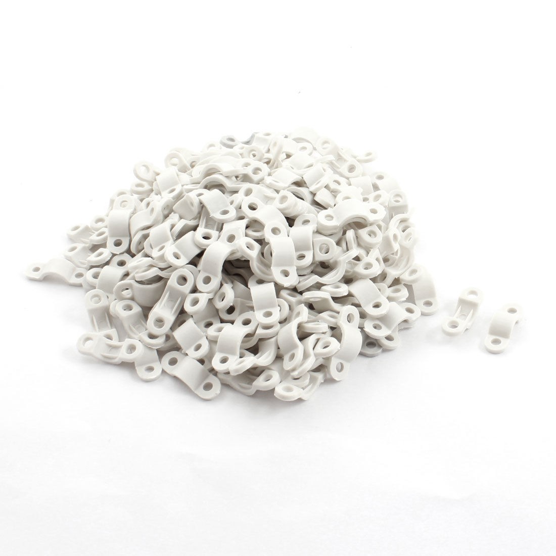 200Pcs 3.5mm Dia White Plastic Cable Clamp Wire Tube Hose Fastener