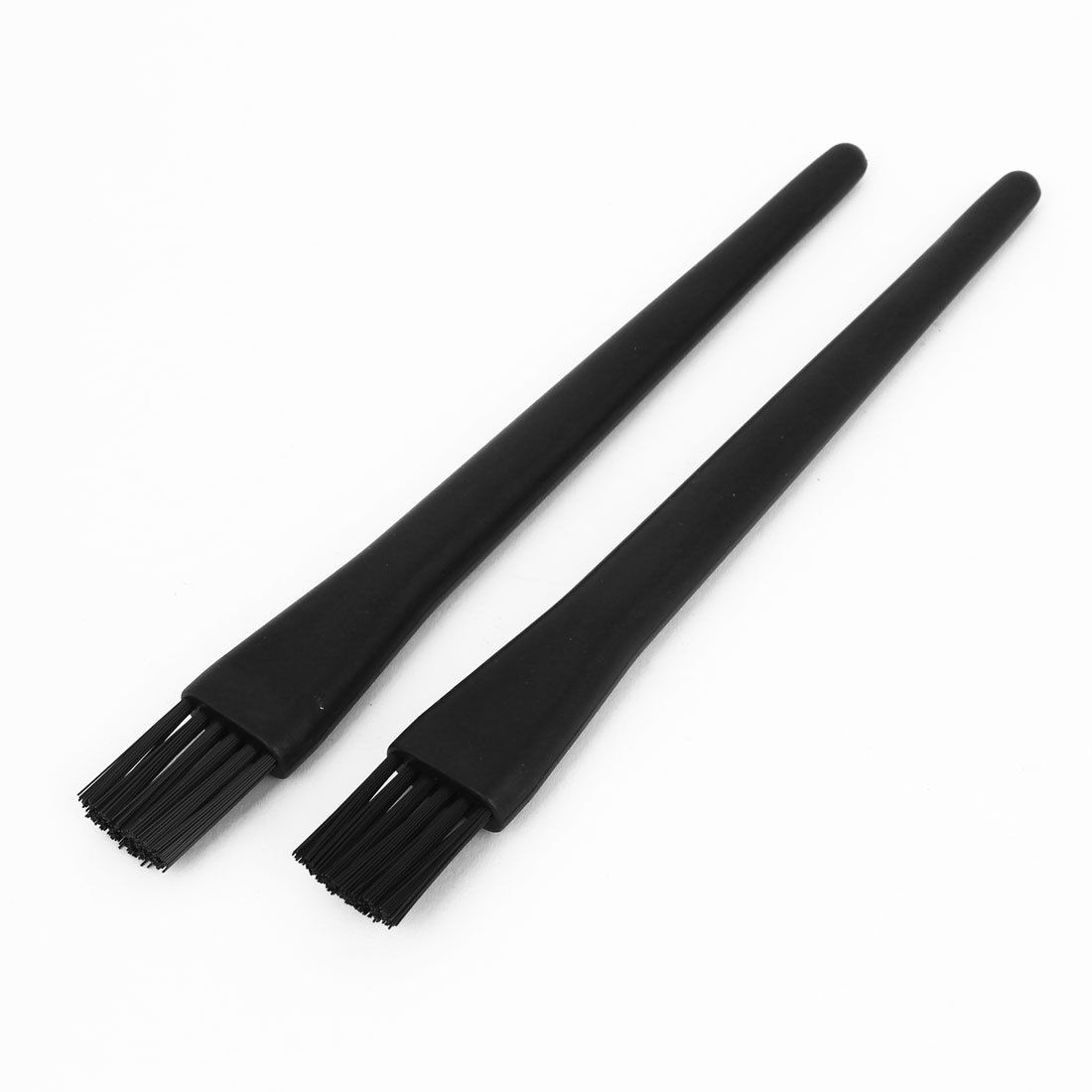18mm x 16mm Black Plastic Round Grip Anti Static ESD Brush x 2