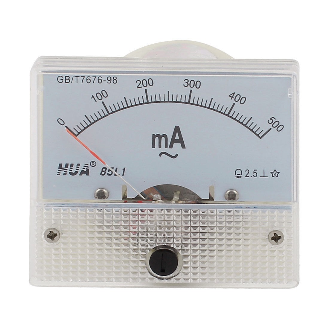 85L1 AC 0-500mA Rectangle Shape Analog Panel Meter Ammeter Gauge