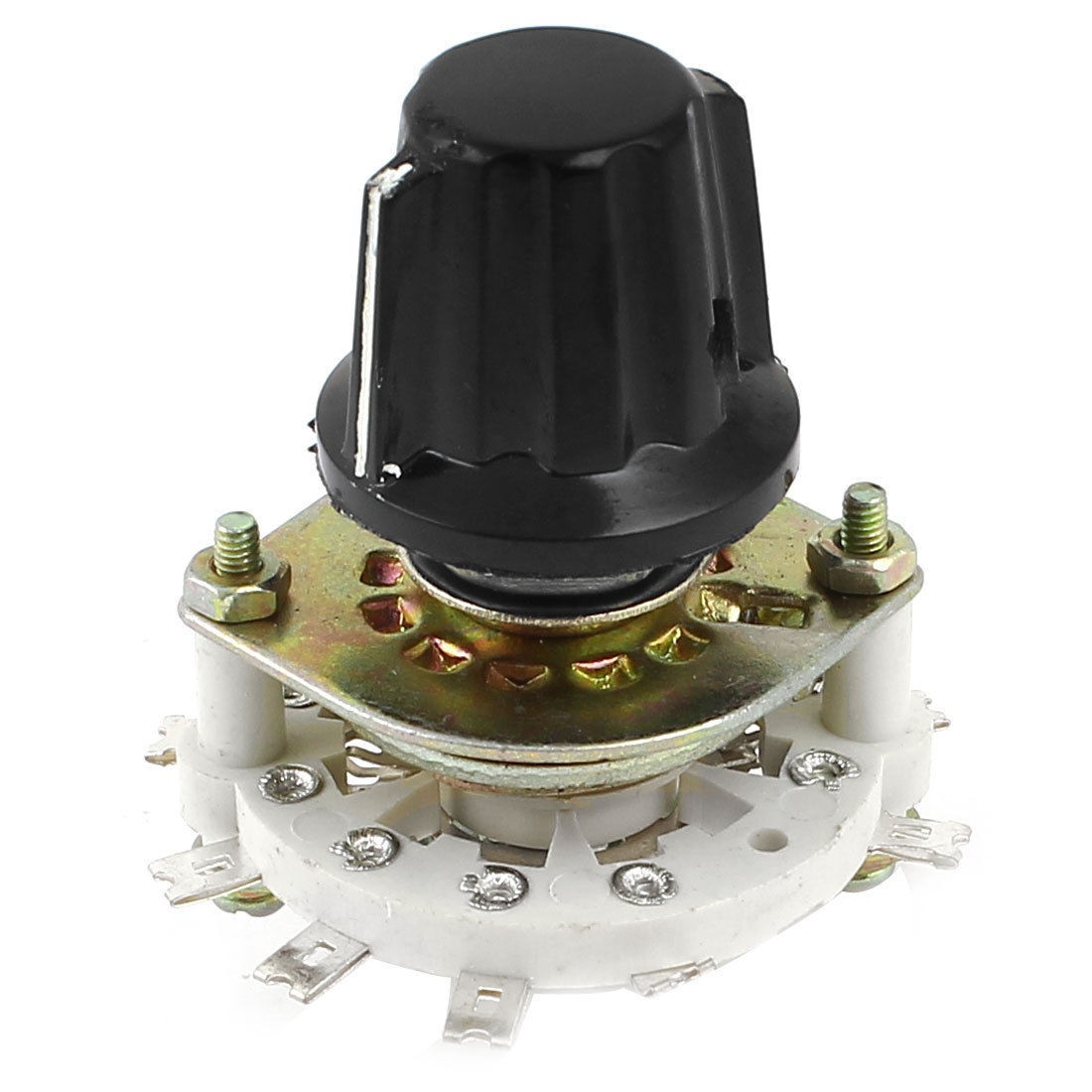 Black Plastic Cap Rotary Switch Band Channel Selector 2 Pole 4 Throw Replacement