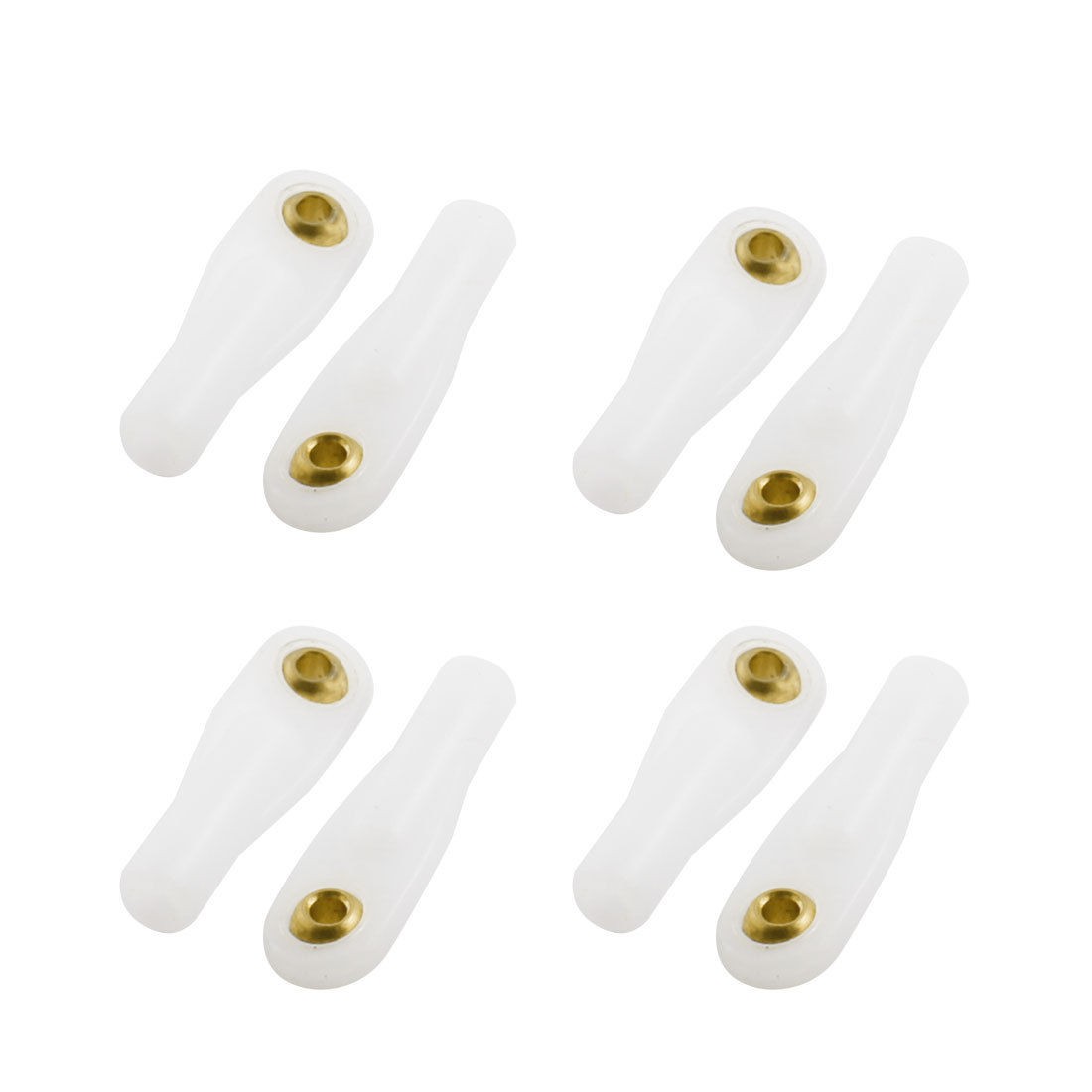 8Pcs 2X26X2.2mm Rod End Metal Ball Head Buckle Joints White for RC Climbing Car