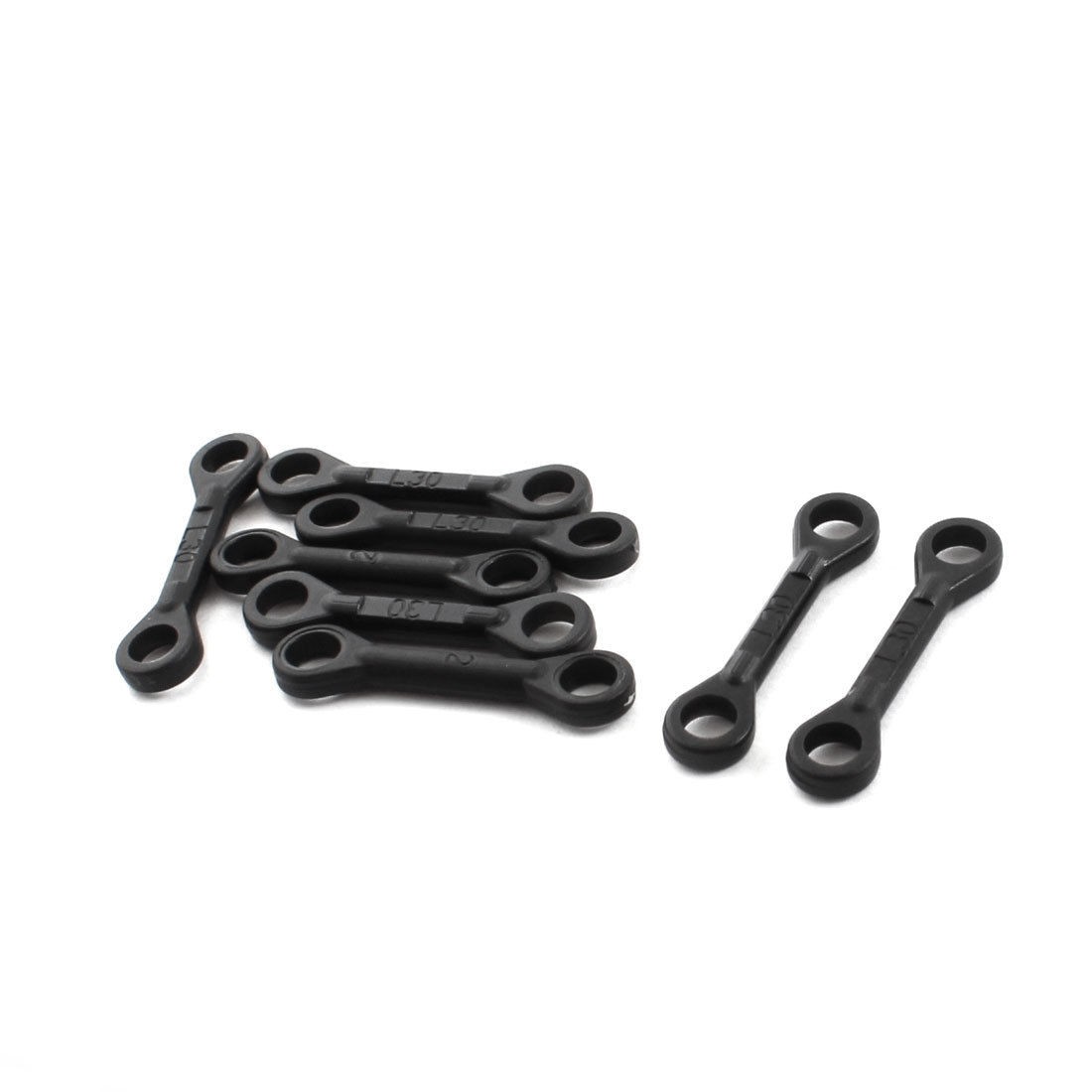 8Pcs Black Plastic Two Ended Linkage Buckles Joint 5x23x30mm for RC Helicopter