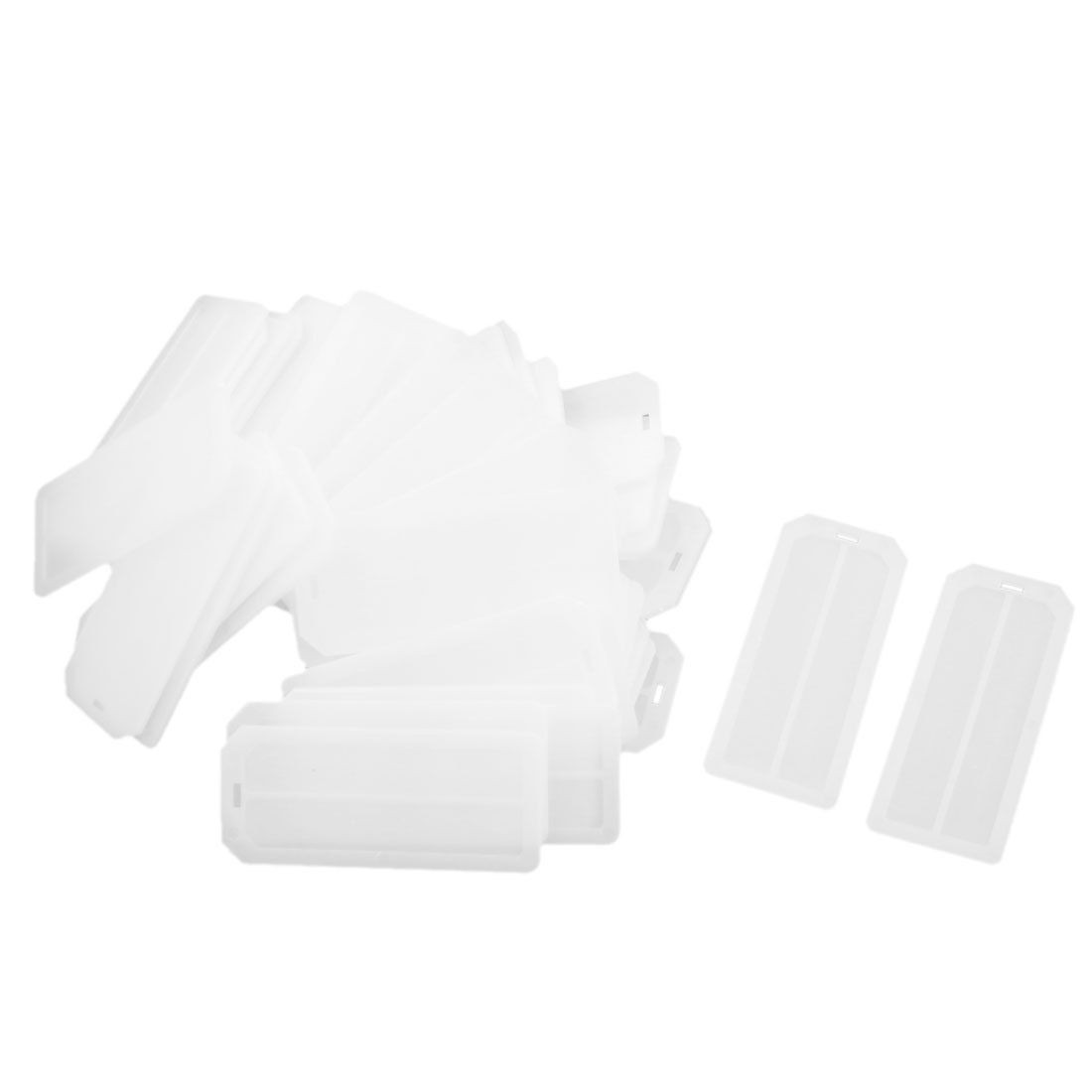 50 PCS Flexible Blank Wire Bundles Cable Marker Plate Label Tag 72mm x 31mm