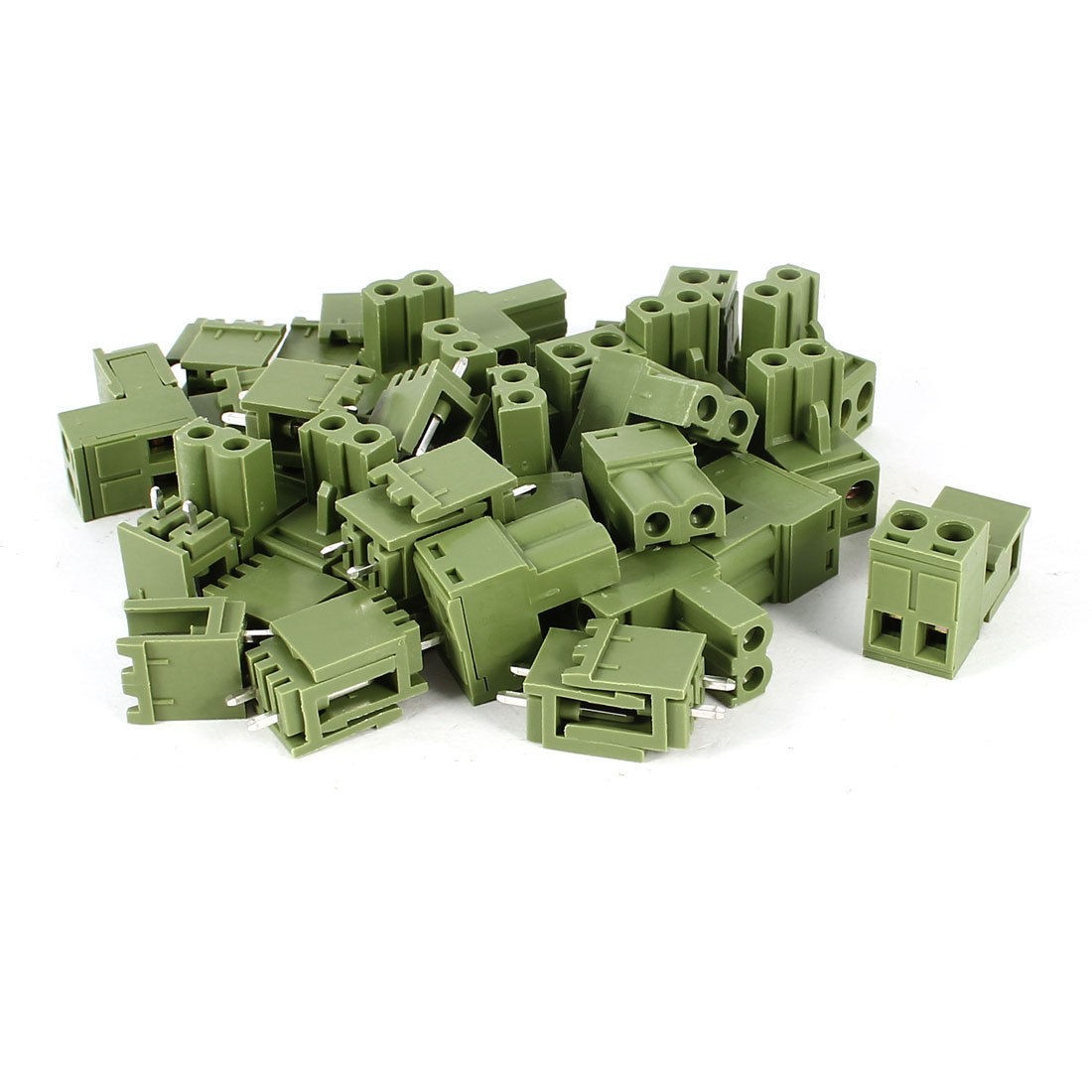 20 Pcs 2pin 5 08mm Spacing PCB Screw Terminal Block Connector 300V 10A AWG12 24