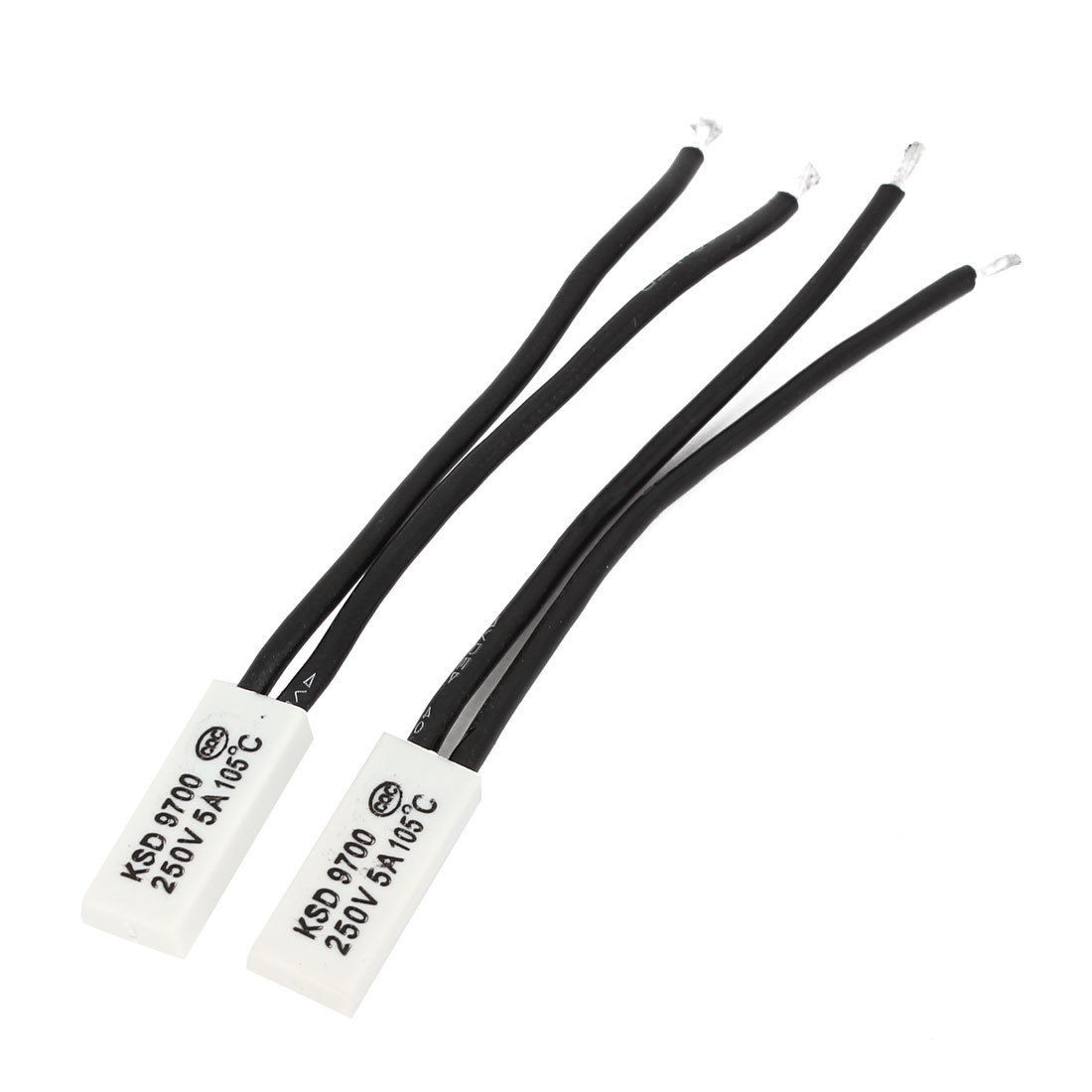 250V 5A NC. 105C Bimetal Thermostat Temperature Sensor Control Switch 2 Pcs