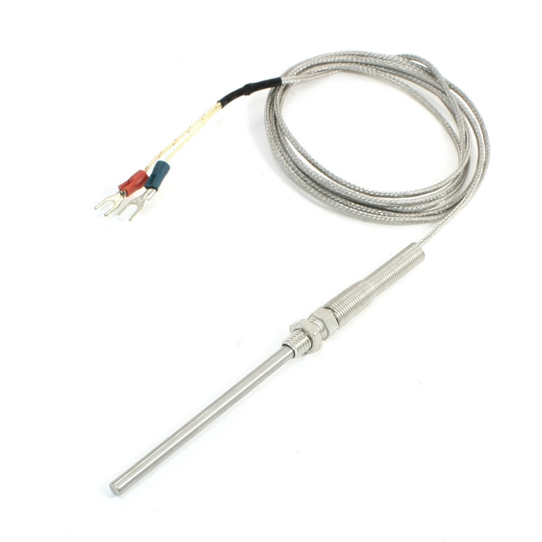 0-600C K Type Temperature 10cm Measuring Probe Thermocouple Sensor 2M 6.5Ft