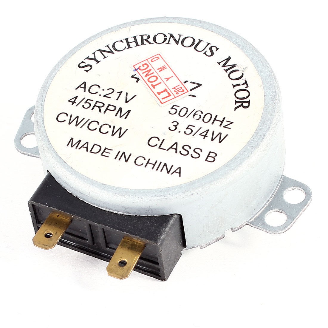 Microwave Oven Turntable Synchronous Motor 3.5/4W 4/5RPM AC 21V 50/60Hz