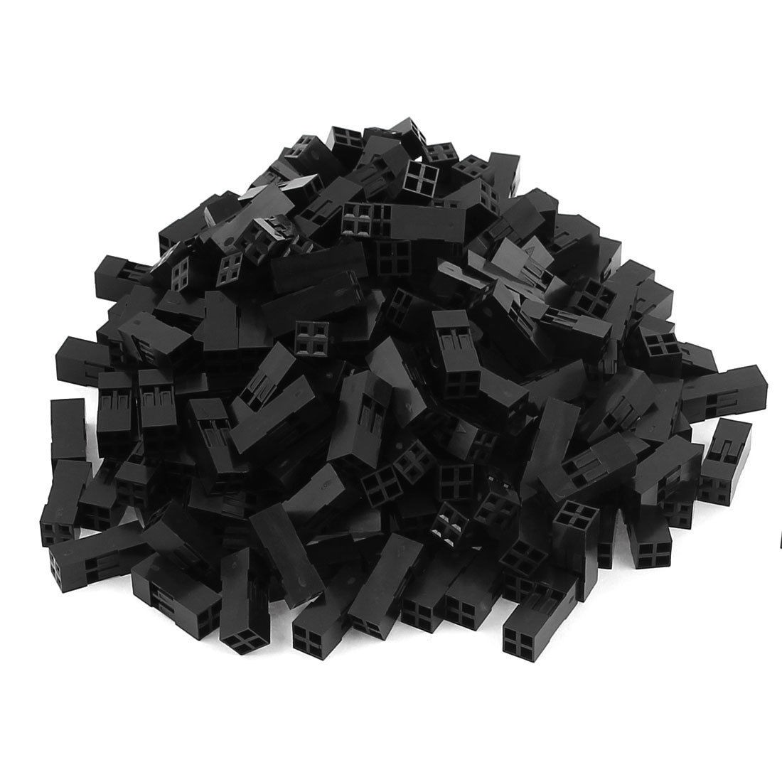 200Pcs 2x2P 2.54mm Plastic Housing Jumper Wire Female Pin Connectors