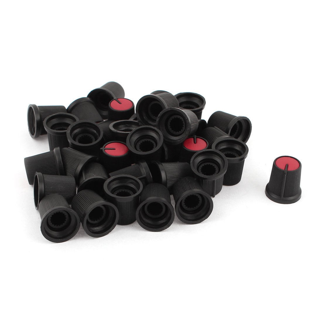 35 x Red Plastic Potentiometer Rotary Control Knobs Caps 5mm Dia Shaft Hole