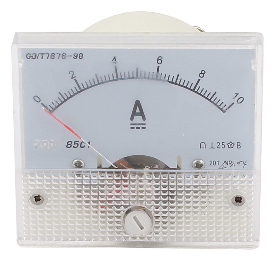 Rectangle DC 0-10A Ammeter Gauge Analog Current Panel Meter 85C1