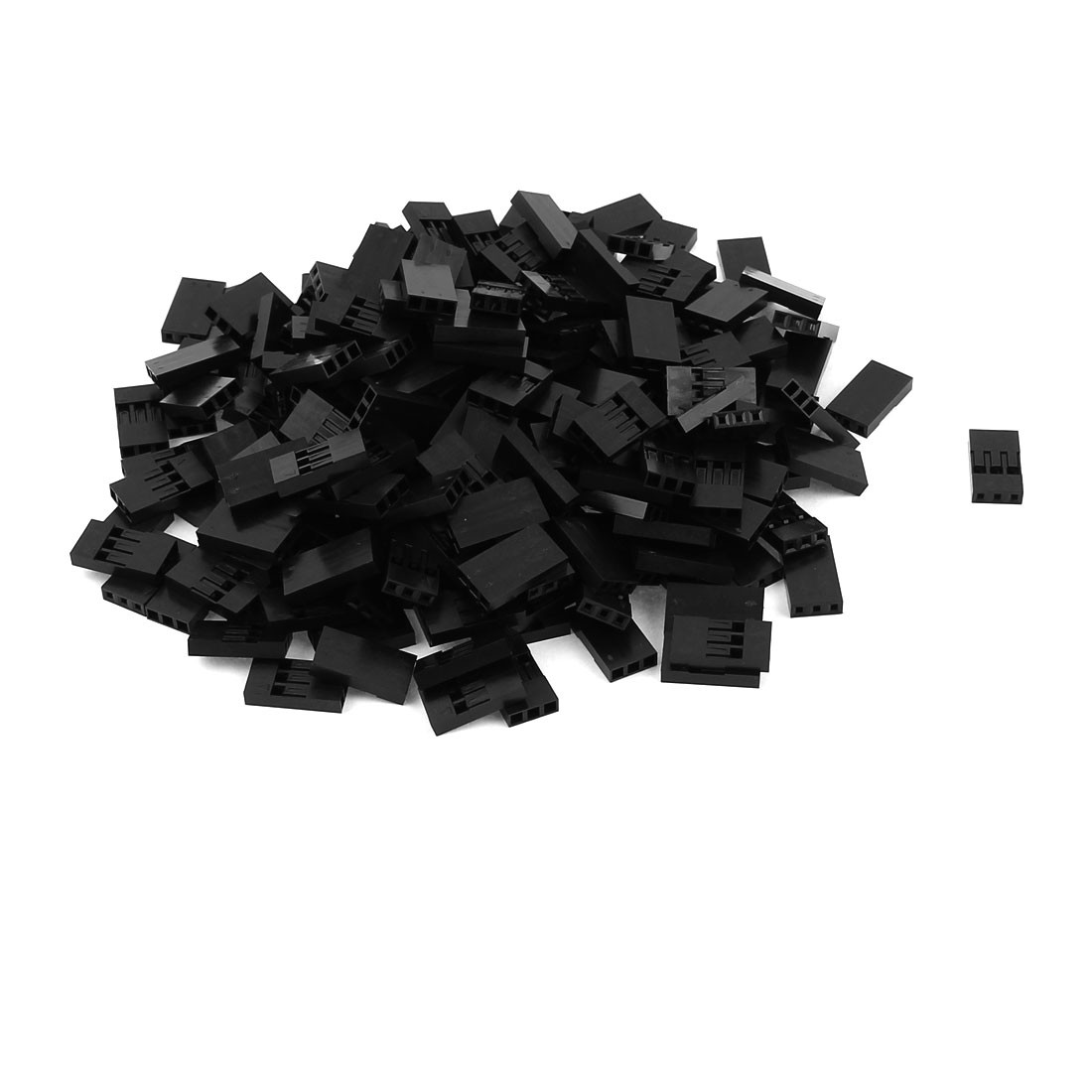 200pcs 3P 2.54mm Pitch Housing Jumper Wire Female Pin Connectors