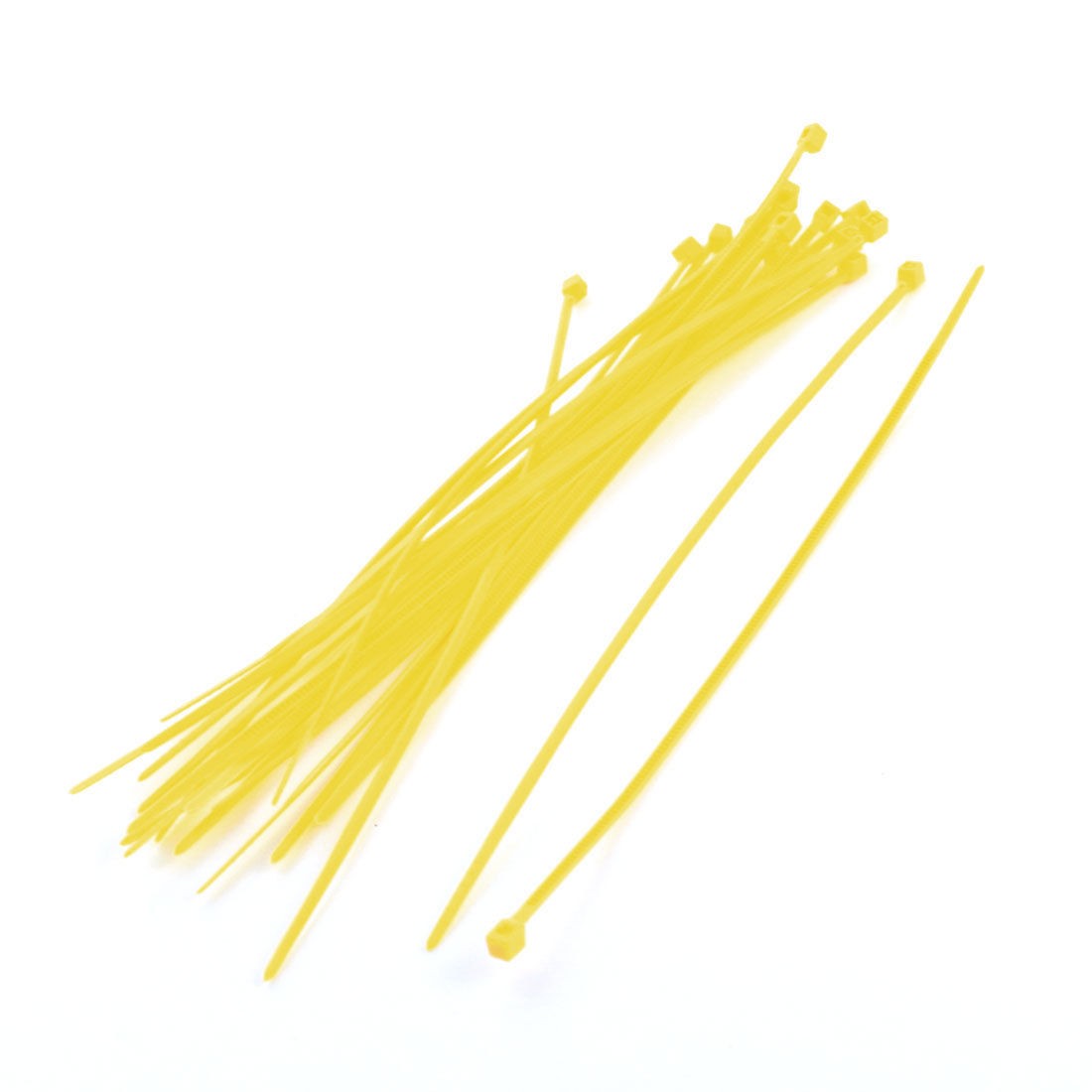 20Pcs 2mm Wide 150mm Long Nylon Cable Zip Ties Wire Cord Strap Yellow