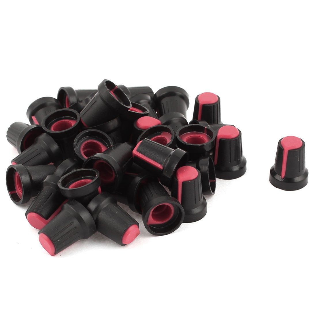 35 x Red Plastic Potentiometer Rotary Control Knobs Caps 6mm Dia Shaft Hole
