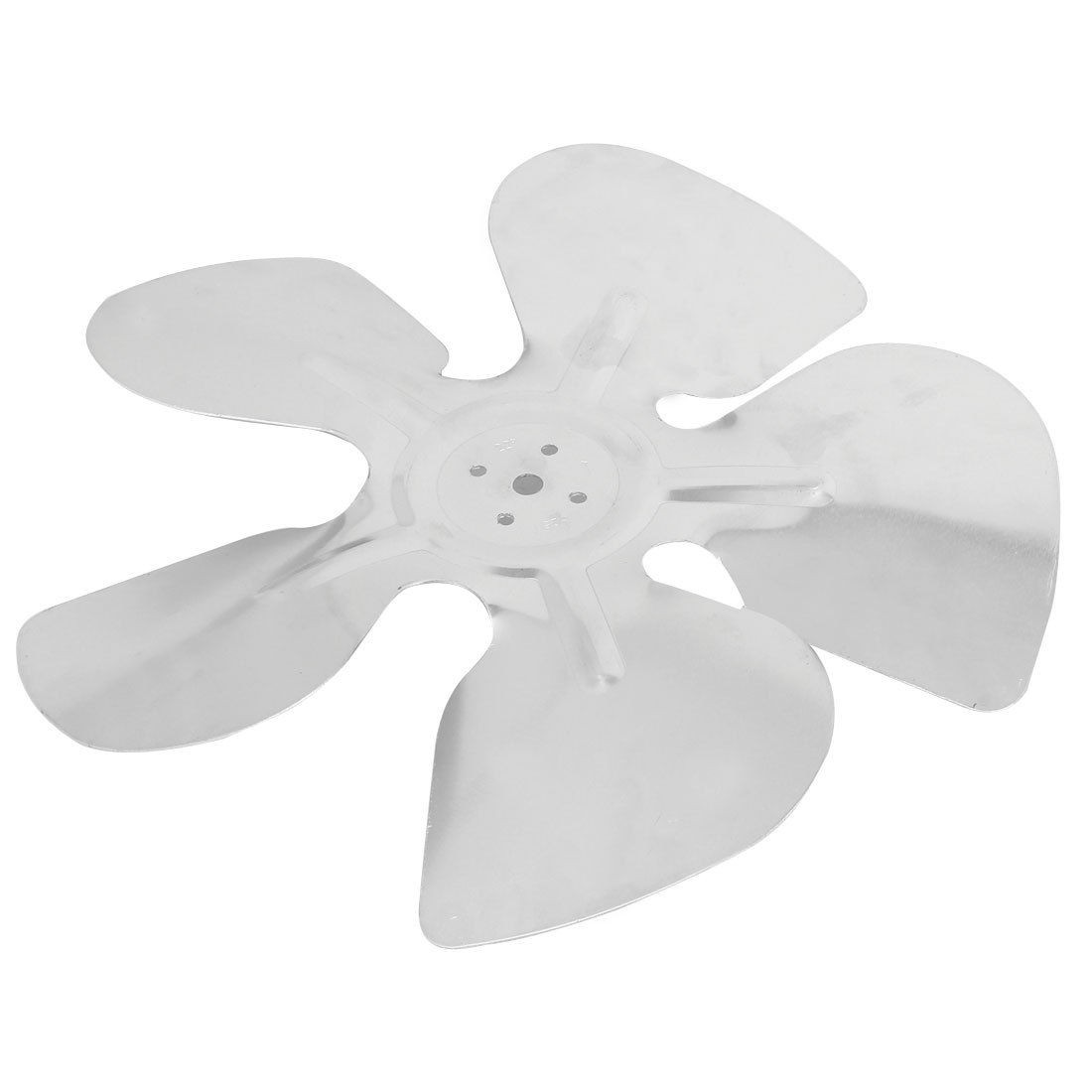 245mm Dia Silver Tone Aluminium Cooling Fan 5 Blades for DC AC Motor