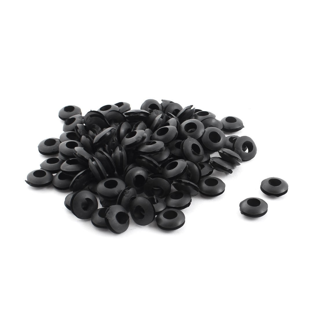 100pcs Black Rubber Tattoo Machine Needle Bar Grommet Bushing 6mm x 11mm x 5mm