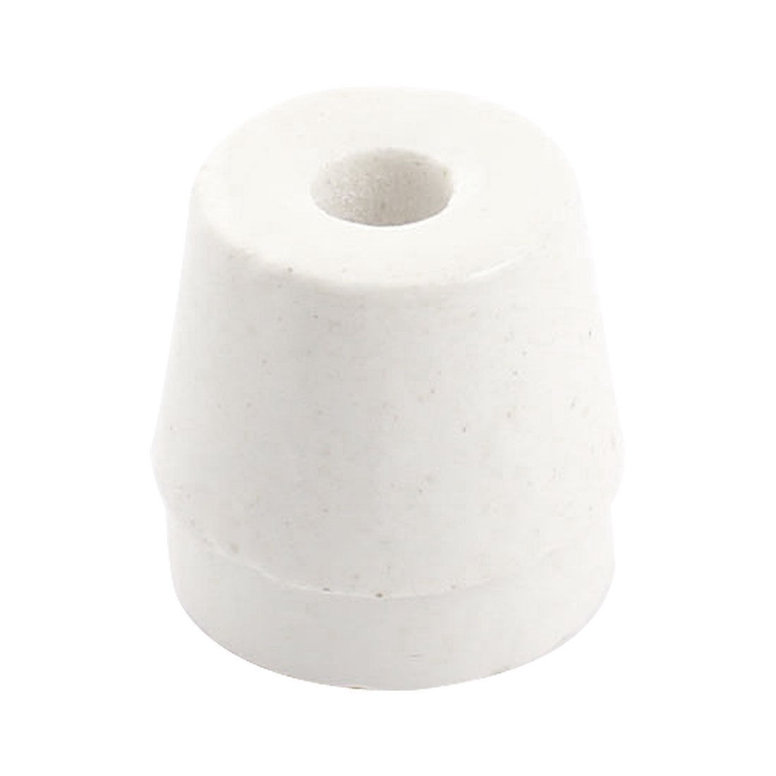 White 7mm Hole Diameter Wire Tapered Ceramic Electrical Insulator AC250V 500C