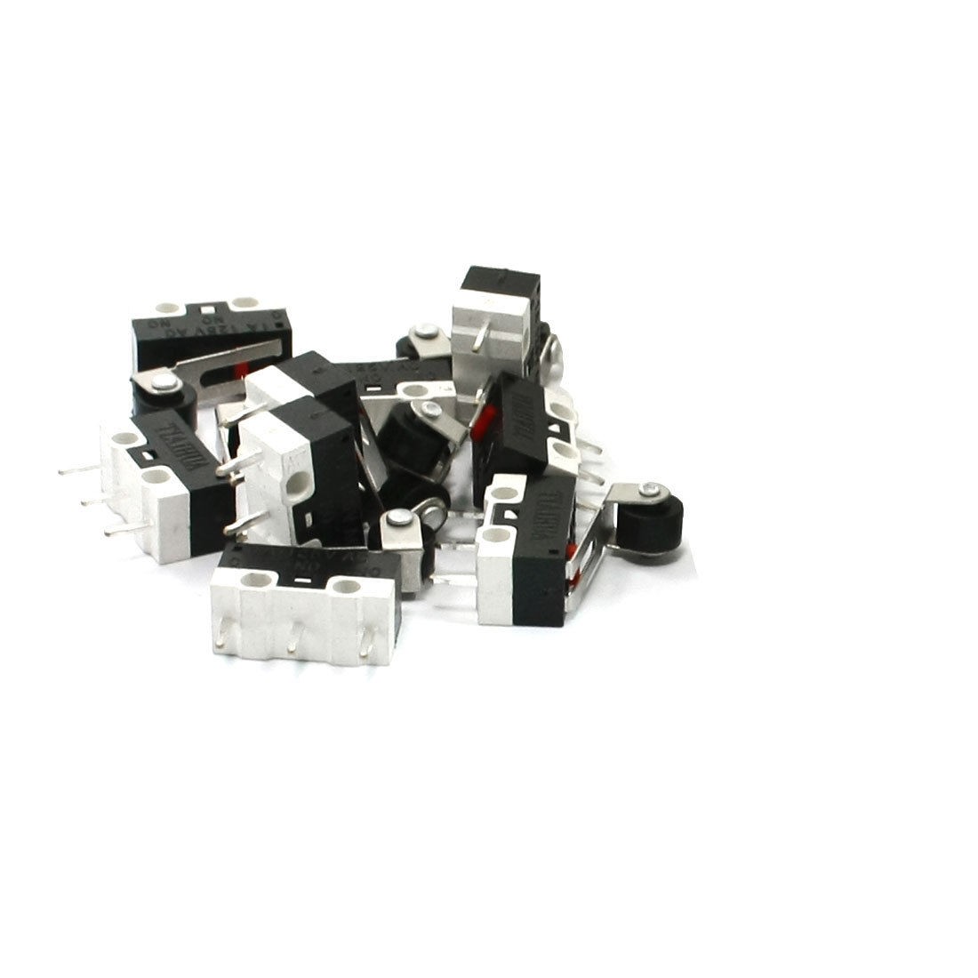 AC 125V 1A NO+NC SPDT Momentary Short Hinge Roller Lever Micro Switch 10 Pcs