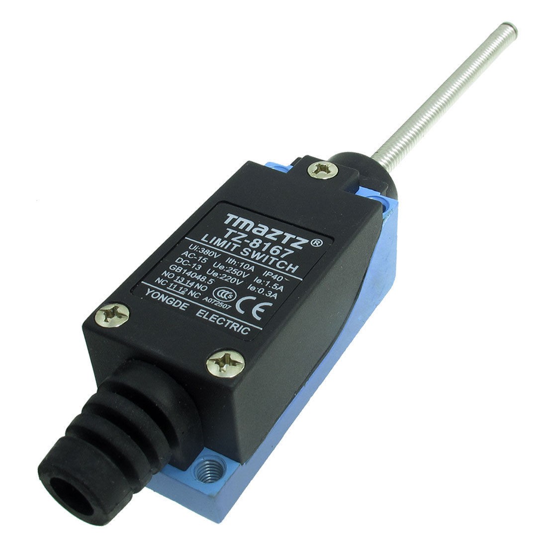TZ-8167 1 NO 1 NC Coil Spring Actuator Limit Switch AC 250V/1.5A DC 220V/0.3A