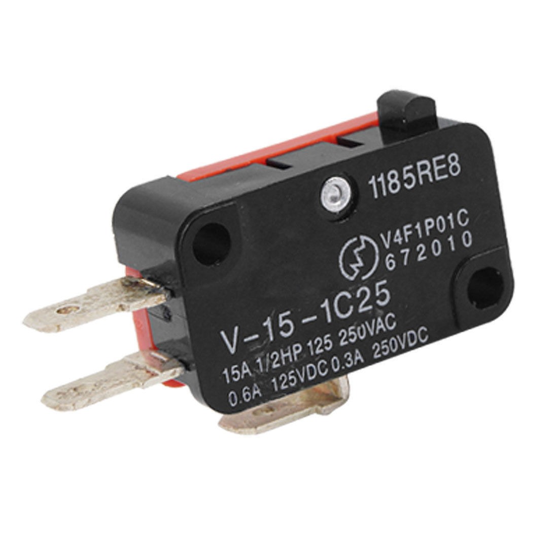 V-15-1C25 15A Micro Limit Switch Push Button SPDT Momentary Snap Action