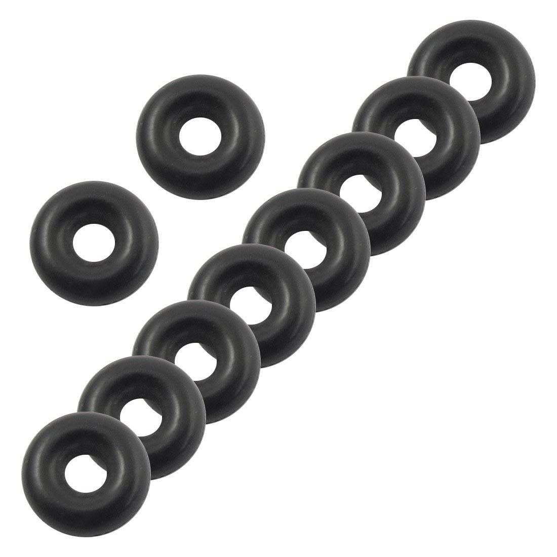 10PCS Black Rubber Oil Seal O Shaped Rings Sealing Gasket Washers 7mm x 2.5mm