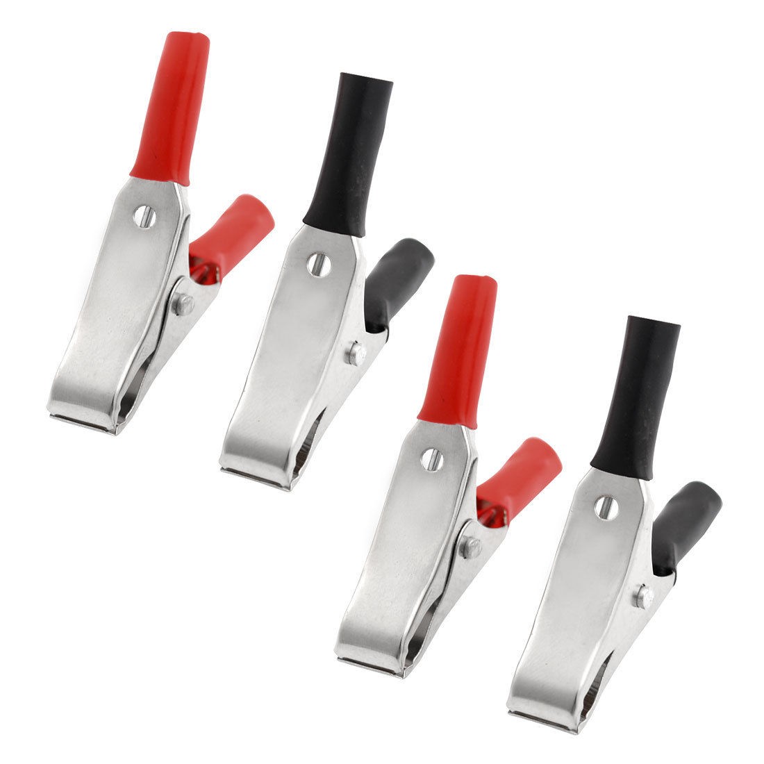 20 Pcs 15A 55mm Plastic Boots Coated Test Probe Metal Alligator Clips