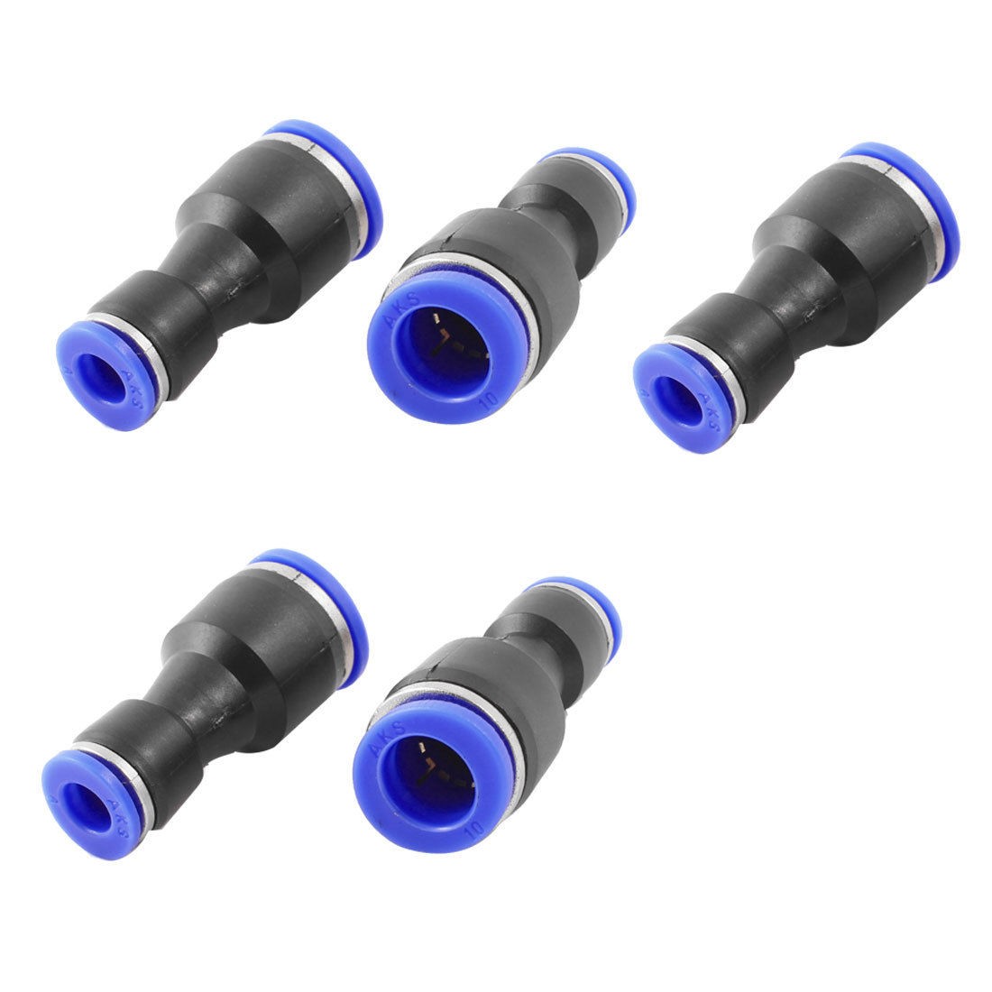 5 Pcs Full Port Pipe Quick Connector 6mm to 10mm Pneumatic Fittings