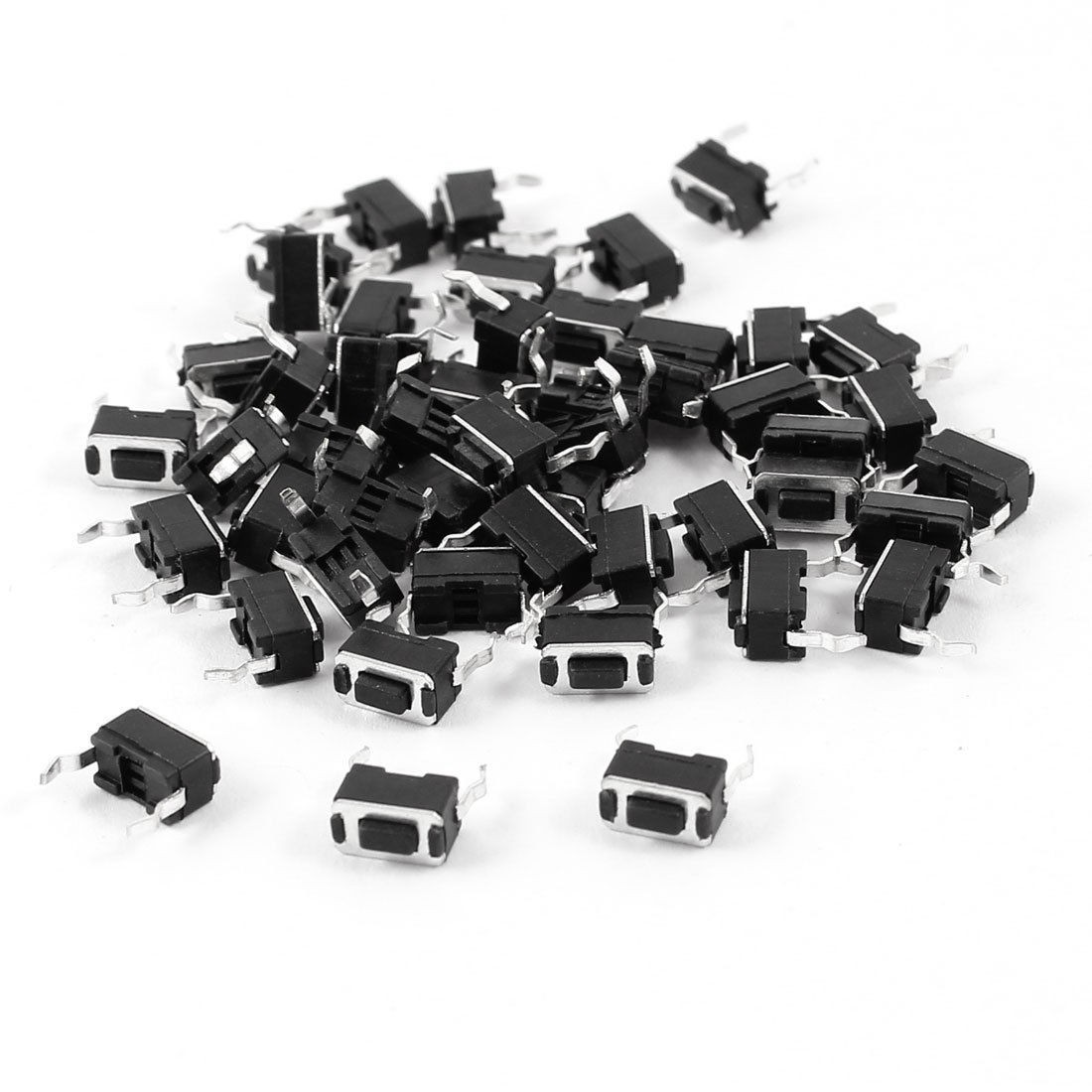 50 Pcs Momentary Rectangle Button SPST Tactile Tact Switch 6mmx3mmx4.3mm