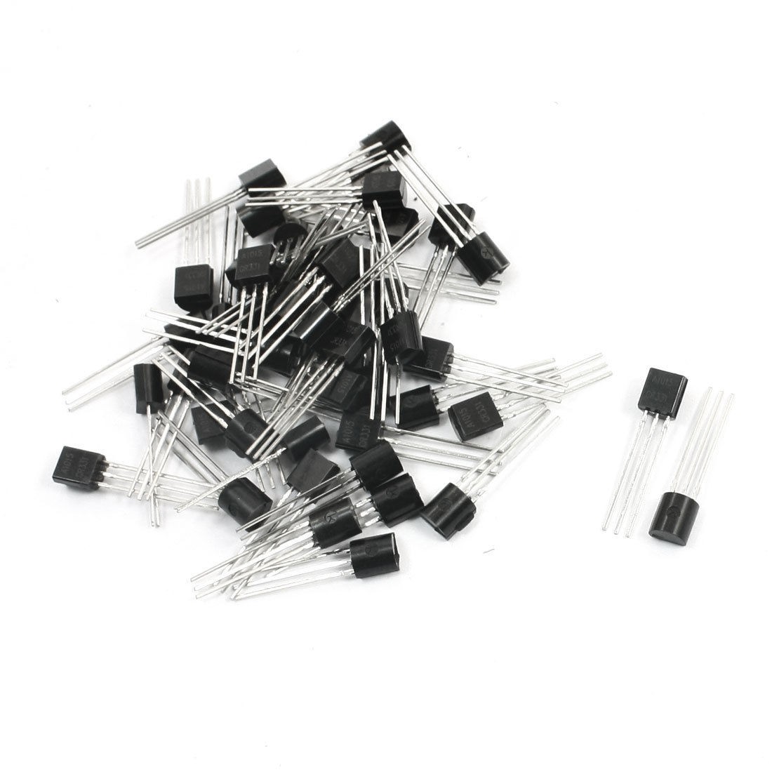 50pcs General Propose A1015 50V 150mA TO-92 Package PNP Transistor