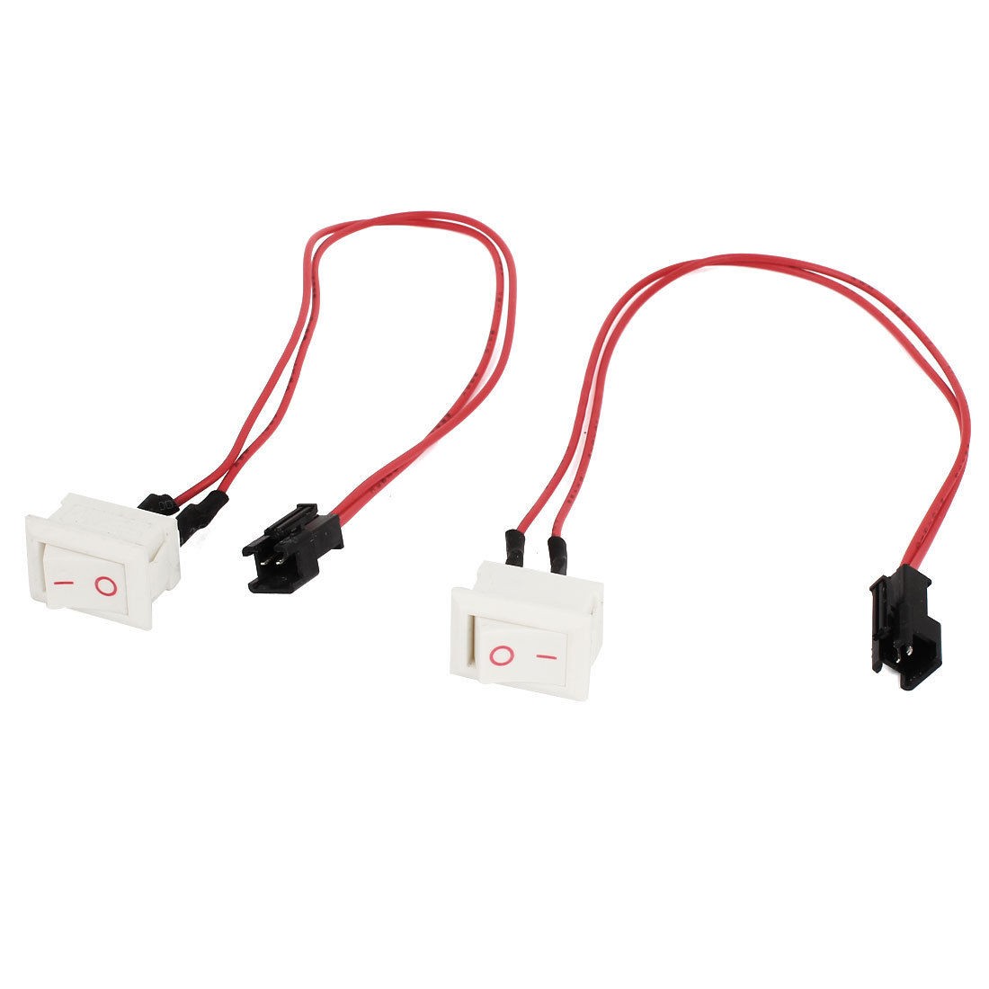 AC 125V/10A Wired JST-SM Plug SPST On/Off Rocker Switch KCD1-AP 2PCS