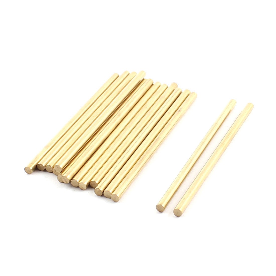 15Pcs 3mm Dia 70mm Length Brass Round Rod Shaft for RC Toy Car