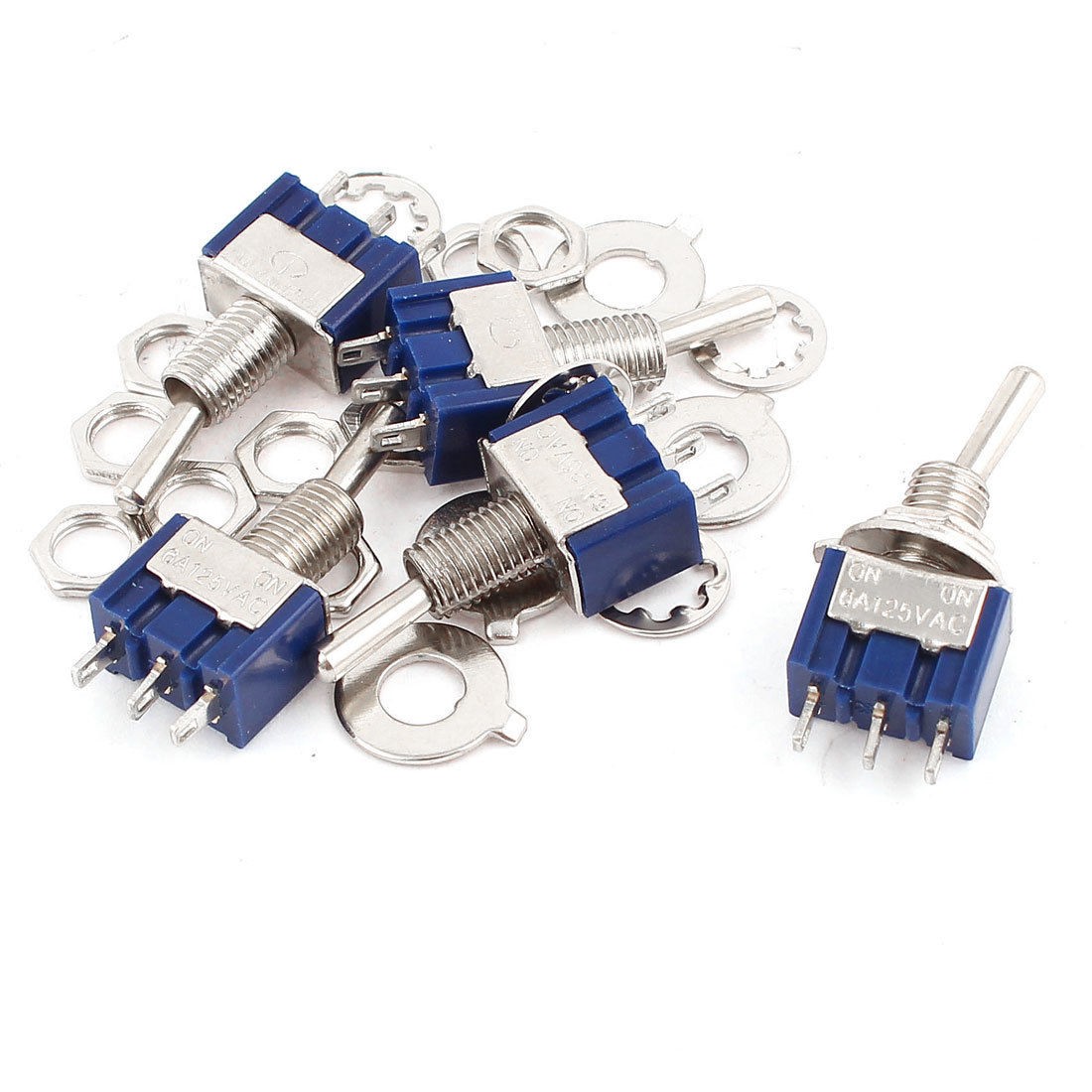 5 x 3Pin SPDT 2-Position ON-OFF Toggle Switch AC 125V/6A