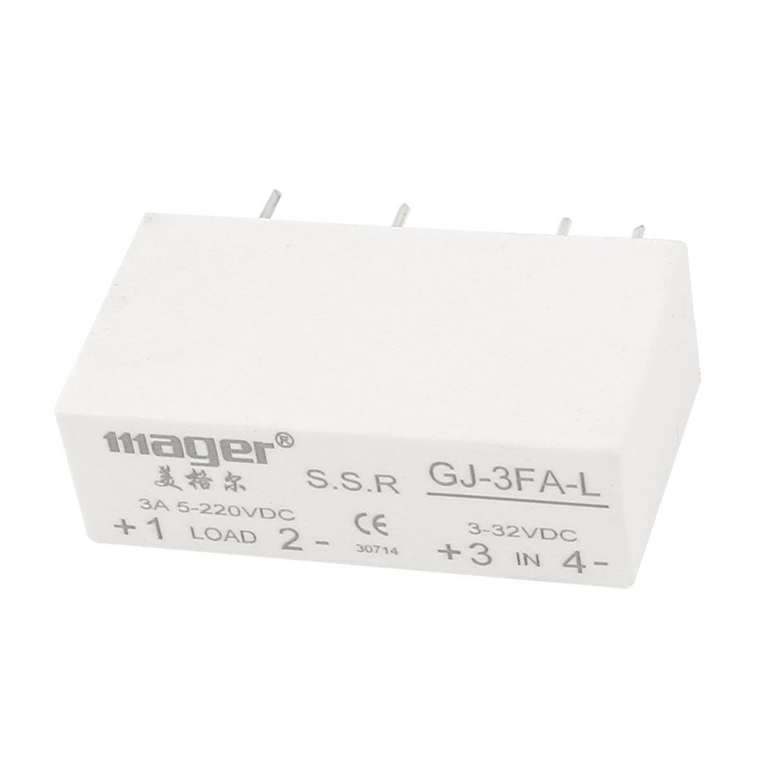 GJ-3FA-L DC3-32V to DC 5-220V 3A Rectangle Single Phase Solid State Relay