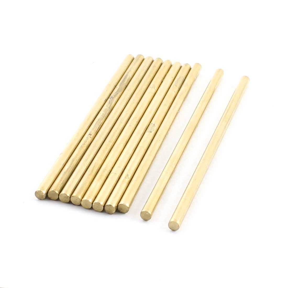 10Pcs 3mm Dia 80mm Length Brass Round Rod Shaft for RC Toy Car