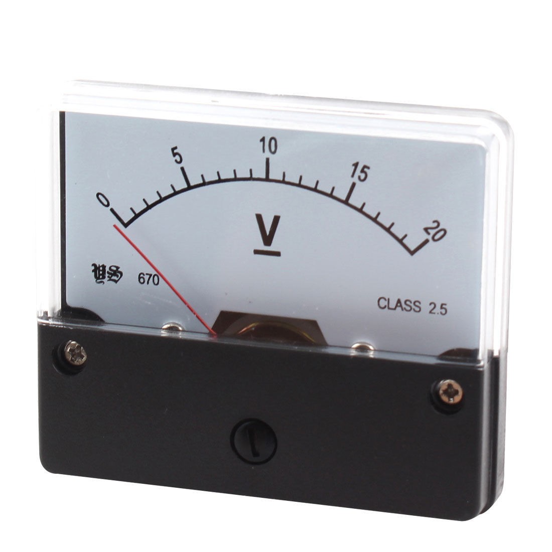 DC 0-20V Rectangle Analog Panel Volt Meter Voltmeter Gauge