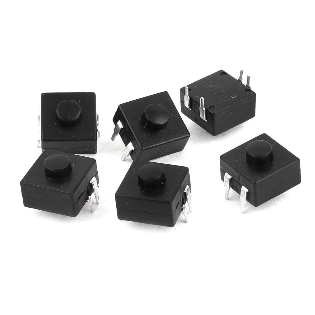6 x 12x12x4mm 4Pins Momentary Push Button Tactile Micro Switches 120V/3A 250V/5A