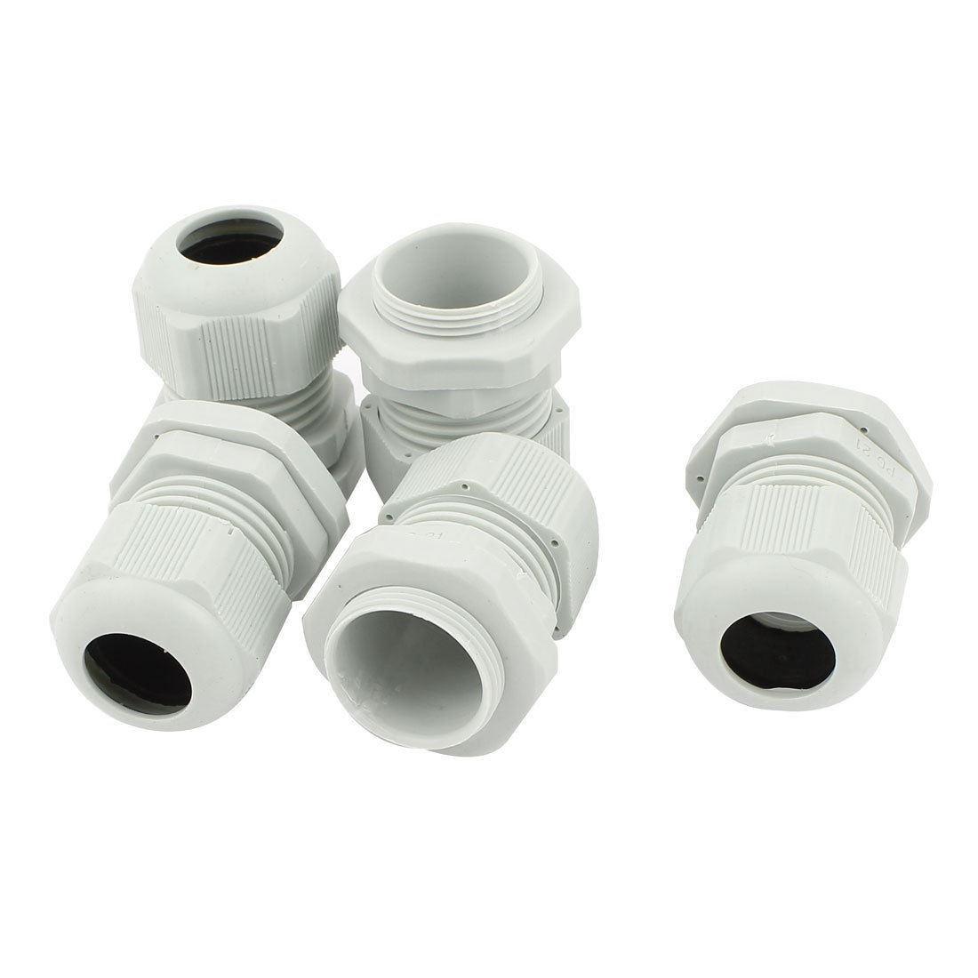 5 Pieces 9mm-16mm Cable Gland Plastic Fastener Connectors PG21 White Replacement