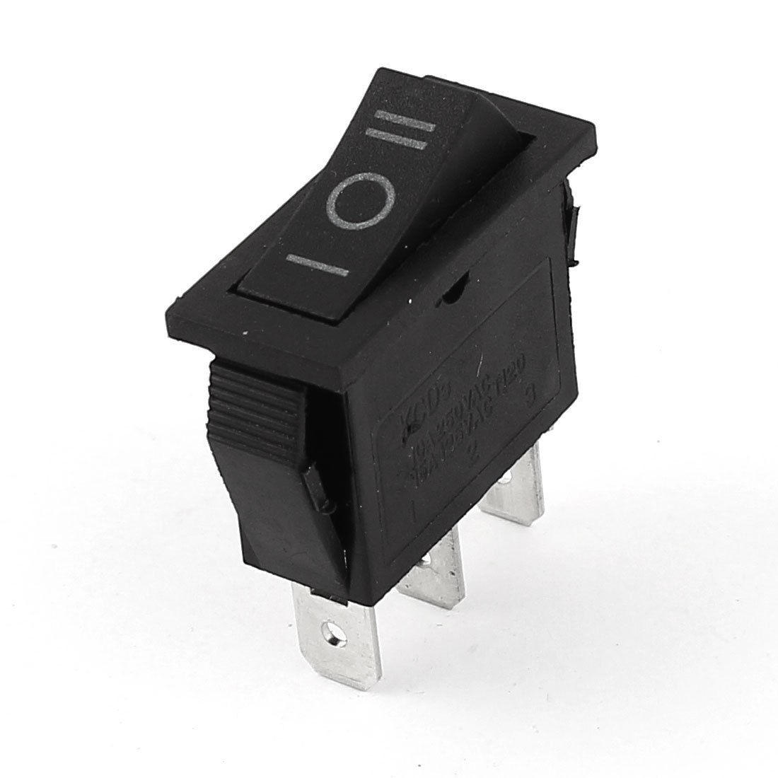 AC 250V/10A AC 125V/15A 3 Pin SPDT Snap In Rocker Boat Black