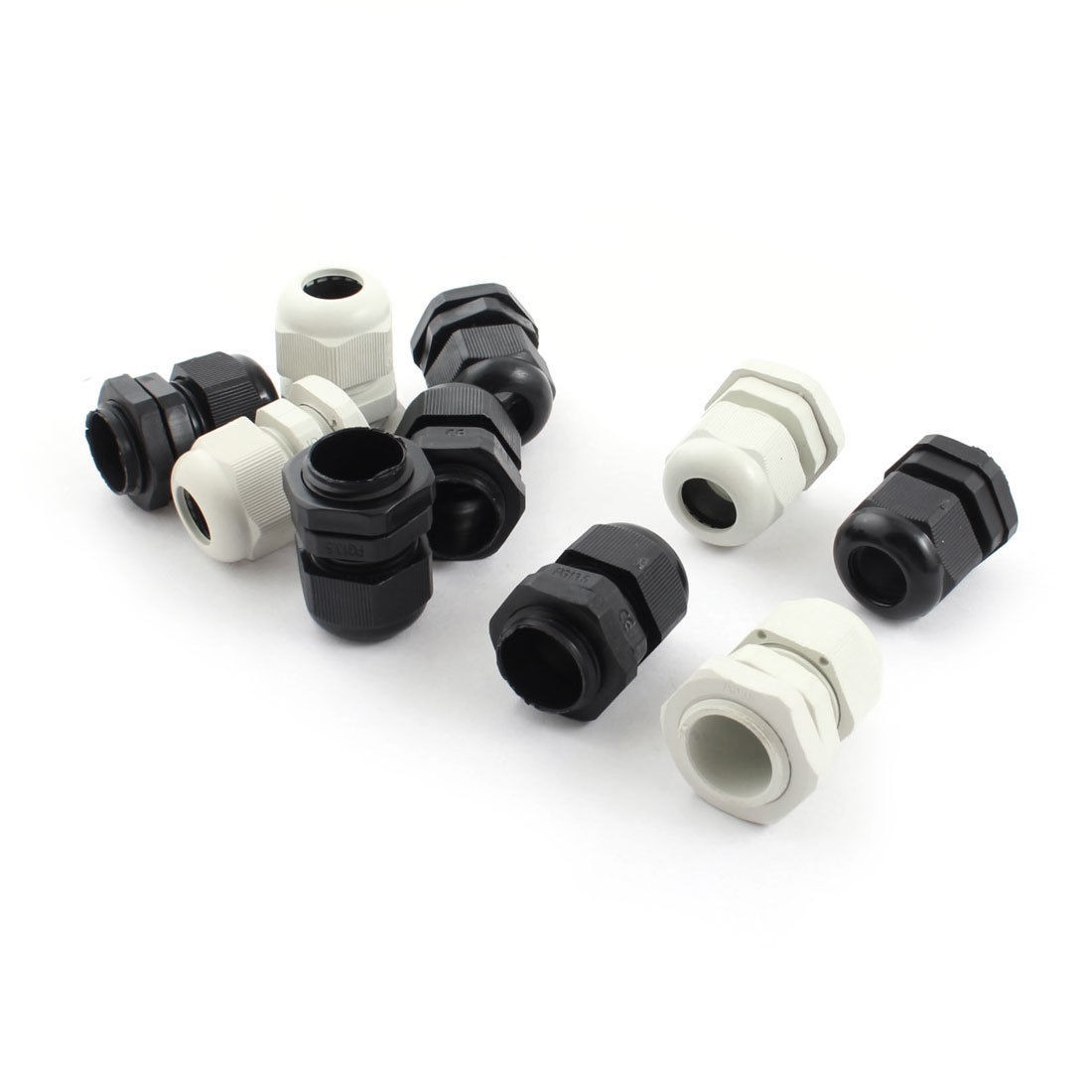 Nylon Waterproof Cord Grip 6-12mm Dia Cable Glands Connector PG13.5 10Pcs