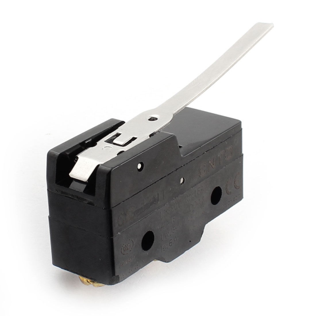 AC380V 15A Long Lever Arm Micro Limit Switch Straight Hinge Lever Miniature