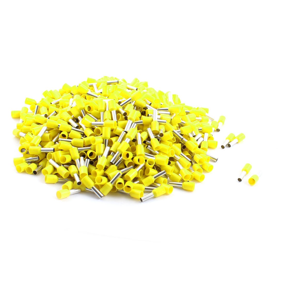 1000pcs E4009 Yellow Plastic Cover Pre Insulated Terminals for 12AWG Wire