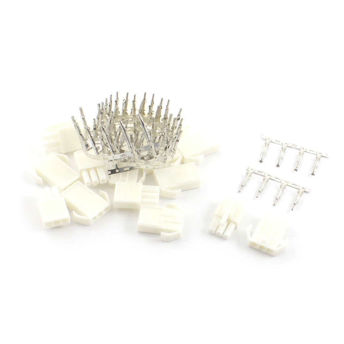 10 Sets White 3Pin Male Female Mini Tamiya Plug Unwired Crimp Connector