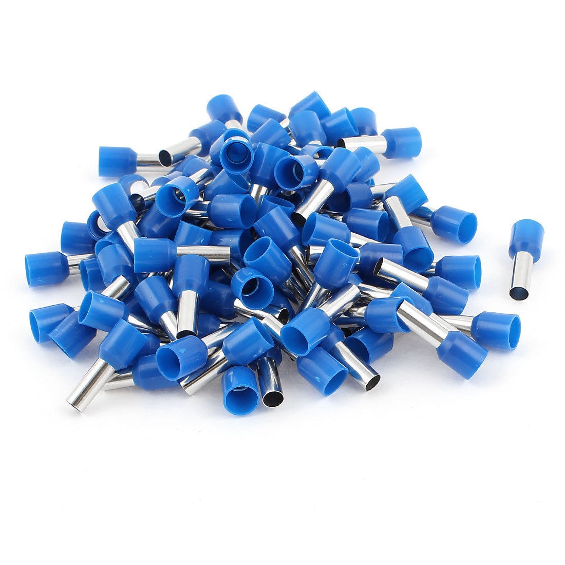 100 x 10mm2 Crimp Cord End Terminal Insulated Bootlace Ferrule Connector Blue